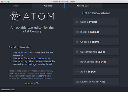 Welcome to Atom